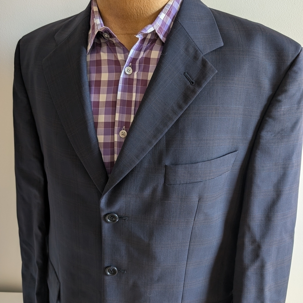 🇩🇪BAUMLER Navy Sport Coat With Subtle Checked pattern